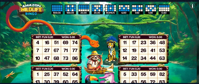 Στιγμιότυπο Amazon Wildlife Bingo