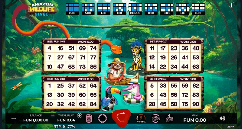 Στιγμιότυπο Οθόνης Amazon Wildlife Bingo