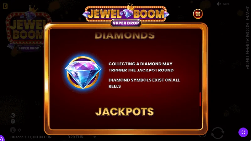 Στιγμιότυπο οθόνης Jewel Boom Super Drop