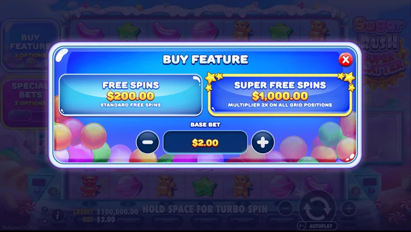 Στιγμιότυπο οθόνης Sugar Rush Super Scatter