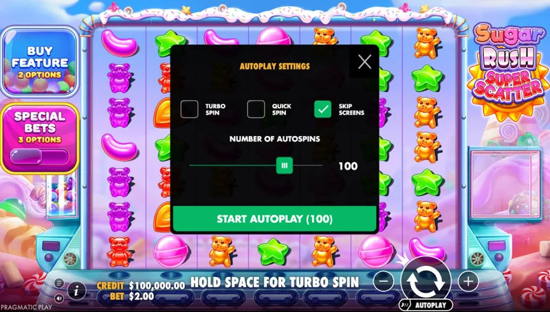 Στιγμιότυπο οθόνης Sugar Rush Super Scatter