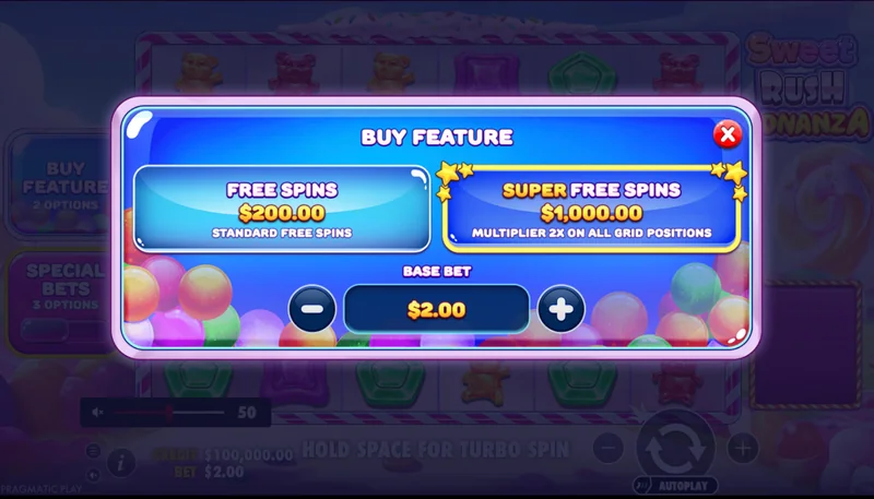 Στιγμιότυπο Sweet Rush Bonanza